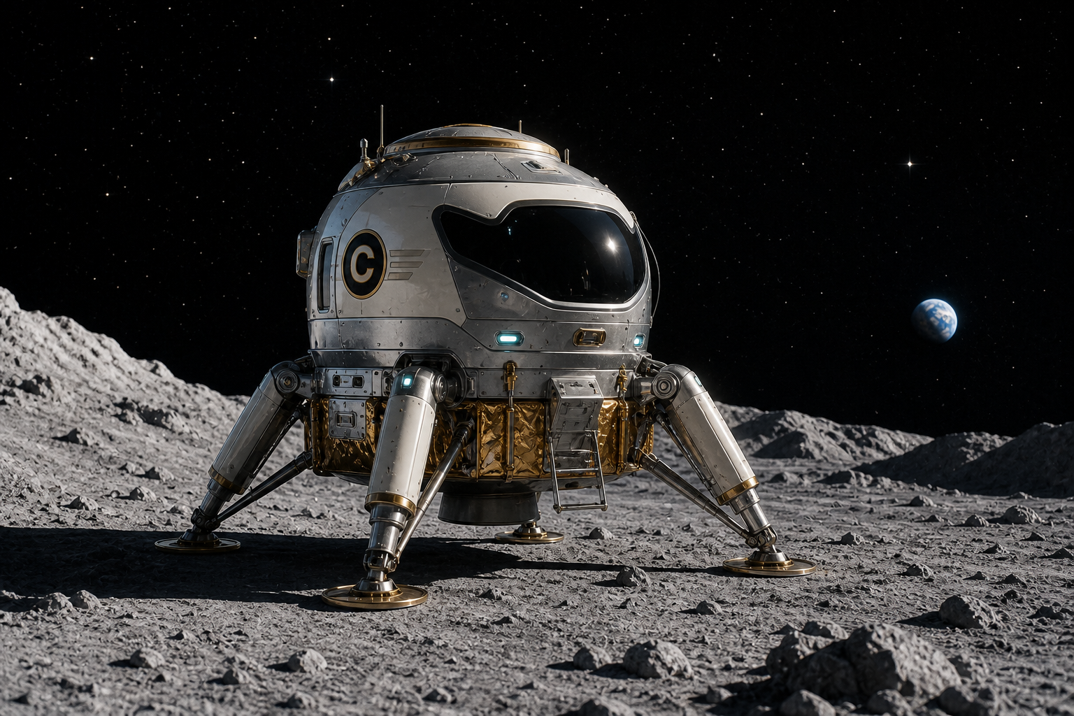 Concept for a Cate-1 four-legged lunar lander